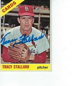 TRACY STALLARD SIGNED 1966 TOPPS #7 - ST. LOUIS CARDINALS - Picture 1 of 1