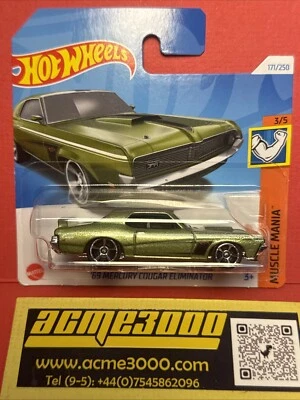 Hot Wheels 69 Mercury Cougar Eliminator Muscle Mania 3/5 GRN 171/250 HTD98 2024 Foto 1 de 2
