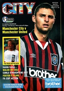 Manchester City v Manchester United 1994-1995 Premier League 11/02/1995 - Picture 1 of 1
