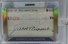 Jacob Ruppert Signature Cut | 1/1 AUTO | 2018-19 Leaf Pearl | Yankees Owner 