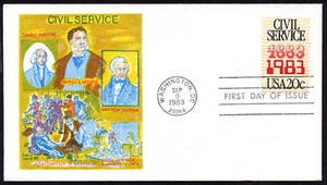 2053 Civil Service stamp FDC Doris Gold Cachets Sept 9, 1983 - Picture 1 of 1