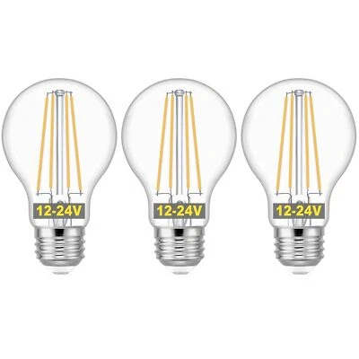 KEIVO 12V LED Bulb 60 Watt Equivalent 12-24V AC/DC Soft White 2700K 6W 800lm ... - Image 1 of 4