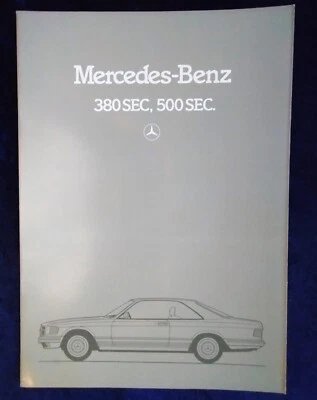 Mercedes-Benz W126 Coupe Prospekt 6.1983  Modelle: 380 SEC, 500 SEC Foto 1 de 4