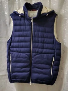 3995$ Brunello Cucinelli Mens Knitted  Cashmere Blend Down Vest Sz:US M/50 EU - Picture 1 of 24