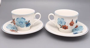 2 Sets of Noritake Versatone Glimmer Pattern Teacup and Saucer - Picture 1 of 10