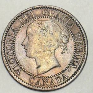 MONEDA GRANDE DE UN CENTAVO VICTORIA 1859 CANADÁ TONIFICADA POR AMBOS LADOS - Imagen 1 de 10