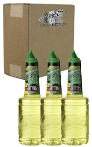 Premium Lime Juice Drink Mix, 1 Liter Bottle (33.8 Fl Oz), Pack of 3 - Picture 1 of 3