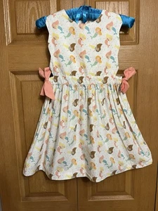 Vestido de sirena Stitchy Fish para niñas talla 7 verano sin mangas vacaciones en la playa - Imagen 1 de 11