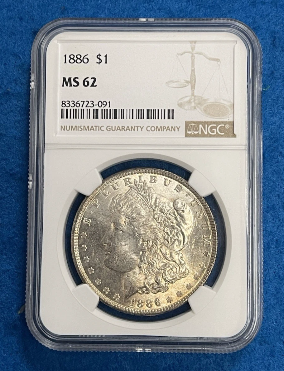 アメリカ　モルガンダラー銀貨1886 MS-62 PCGS MS 62 Graded 1886 Year Morgan US Dollars (1878-1921) for sale | eBay