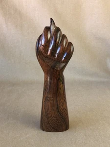 Vintage Jac-Arte Jacaranda intagliato Figa Buona Fortuna Made In Brasil San Paolo - Foto 1 di 10