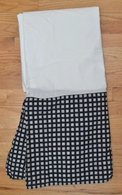 Wamsutta Queen Bed Skirt Contempory Black Gray 14.5" Pacific Home Products USA - Image 1 of 4