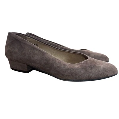 Zapatos de salón Sesto Meucci para mujer de gamuza de cuero de tacón bajo marrón sin cordones talla 8 Foto 1 de 4