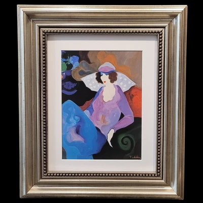 Itzchak Tarkay "Loveliness" Firmado en la Impresión Enmarcado Impresión Mate Foto 1 de 4