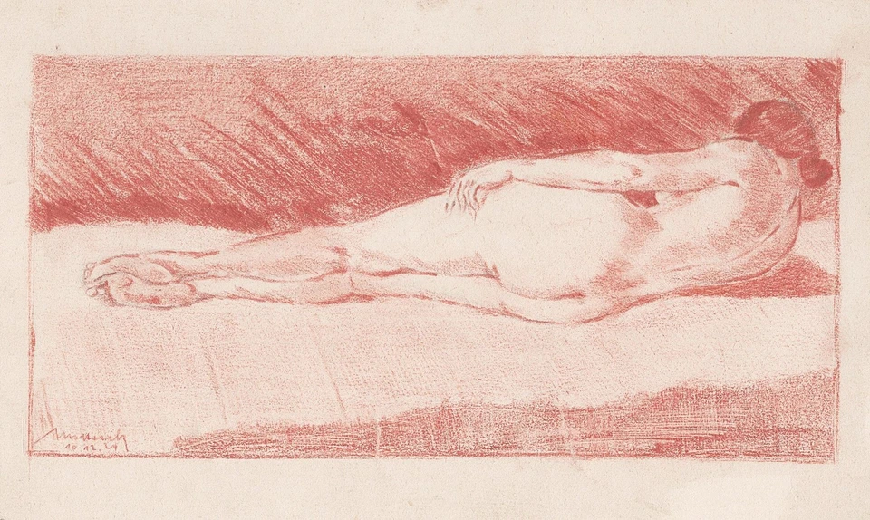 Femme Nue - Dessin 1924 - Photo 1/1