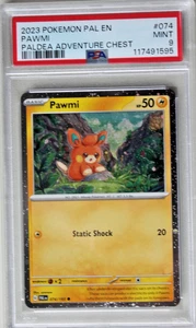 PSA 9 PAWMI 2023 Pokemon PAL EN #074 Paldea Adventure Chest - Picture 1 of 2
