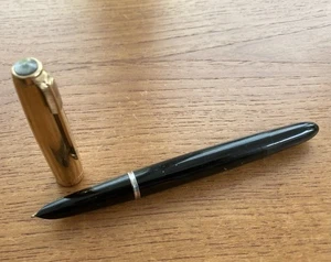 VINTAGE PARKER 51 VACUMATIC ROD FILL CLASSIC FOUNTAIN PEN- BLACK- DATED 1949 - Picture 1 of 12