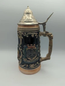 Vtg Zoller & Born Lidded Beer Stein Made In Western Germany Great Color. - Picture 1 of 5