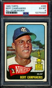 1965 Topps #266 Bert Campaneris PSA 6 EX-MT - Picture 1 of 2