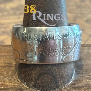 40% SILVER Eisenhower Ike Dollar Coin Ring USA Handmade SIZES 5-14 JEWELRY - Picture 1 of 9