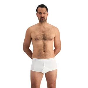 Mens Jockey Y-Front Briefs Original Classic White Underwear - Picture 1 of 4