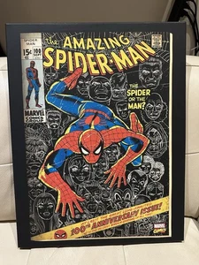 Retro Spiderman Canvas Wall Art, 18x14 - Picture 1 of 3