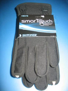 GUANTES COMPATIBLES CON PANTALLA TÁCTIL INTELIGENTE PARA HOMBRE, ISOTONER, TALLA XL, NEGROS, NUEVOS - Imagen 1 de 2