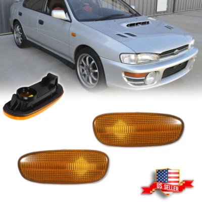 2 желтых передних габаритных сигнальных фонаря для Subaru Impreza GC GM GF 93-01 годов выпуска - Изображение 1 из 4