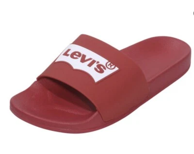 Sandalias Levis Unisex Talla 10 Rojas Informales Resistentes al Agua Deslizables Foto 1 de 4