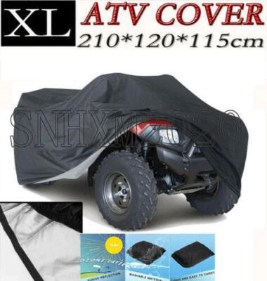 Cubierta negra cuádruple XL 190T ATV para Honda Rancher 420 TRX420FE 4x4 ES Foto 1 de 3