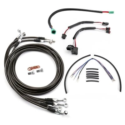 16" Handlebar Extended Cable Line Kit for Harley Touring Road King ABS 2014-2015 - Imagen 1 de 4