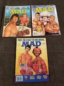 Lotto di 3 riviste pazze vintage #194#235#235 numeri di boxe Tyson Rocky - Foto 1 di 9