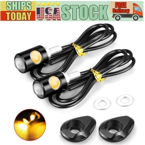 2X Mini LED Indicador de Señales de Giro Ámbar Luz Intermitente Lámpara Universal - Imagen 1 de 11
