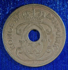 WORLD COIN SALE-1928 DENMARK 5 ORE BRONZE COMPOSITION COIN-KM#828 - Picture 1 of 3