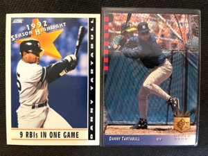 MLB - Danny Tartabull 1993 Score Season Highlights & 1993 Upper Deck SP Baseball