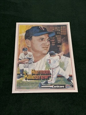 RARE Harmon Killebrew Certicare AUTOGRAPHED 18x24 Poster, Minnesota Twins, NICE! - Image 1 of 4