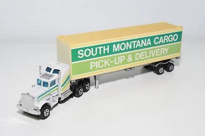 CAMION POLISTIL KENWORTH AVEC REMORQUE SOUTH MONTANA CARGO EXCELLENT RARE RARE - Photo 1/4
