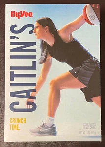 CAITLIN CLARK CEREAL BOX HY-VEE IOWA HAWKEYES-INDIANA FEVER + 4X6 PLAQUE - Picture 1 of 6