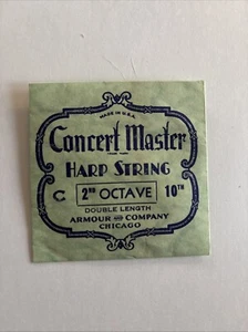 Antique C 2nd. Octave 10th. Concert Master Harp String Armour &Company Chicago - Picture 1 of 3