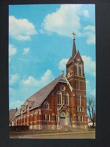 Washington Indiana IN St. Simon's Catholic Church Ansicht Postkarte 1950er - Bild 1 von 2