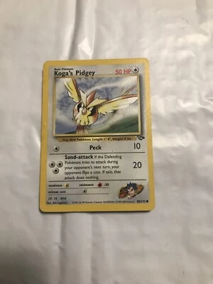 Koga’s Pidgey 80/132 Gym Challenge Unlimited Pokemon Card - Image 1 of 2
