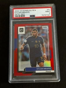 Kylian Mbappe 2022-23 Donruss FIFA Soccer Optic RED #ed 63/165 PSA 9 - Picture 1 of 7
