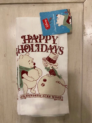 WINNIE THE POOH & PIGLET HAPPY HOLIDAYS DISNEY CHRISTMAS 2 PACK TOWEL SET - Image 1 of 3