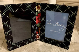 Vera Bradley Picture Frame 4 x 6 Double Frame Cloth Picture Frame Twin Pictures - Picture 1 of 4