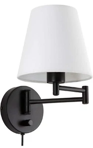 VONLUCE Modern Swing Arm Wall Mount Light Plug In, Corded Wall Lamps with White - Picture 1 of 6