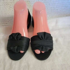 NEW Drash Size 8 Women's Shoes black w/bow/ruffle Sandals slip on NWT - Picture 1 of 10