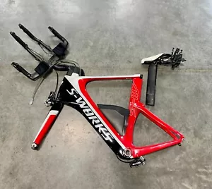 Specialized S-Works Shiv Di2 Misura XL 2015 Telaio & Sedile Rosso/Nero/Bianco - Foto 1 di 16