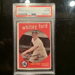 Whitey Ford 1959 TOPPS CARD #430 - PSA 6 - Picture 1 of 2