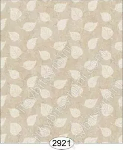 Papel pintado de media escala para casa de muñecas - silueta de hoja de abedul marrón beige - Imagen 1 de 1