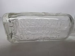 Vintage "THOMSON AND TAYLORS Embossed Root Beer Extract Bottle Vintage 1920's - Picture 1 of 8