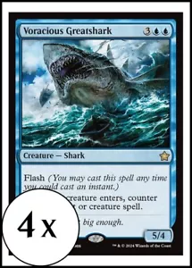 MTG - 4 x Voracious Greatshark - Foundations - Playset 4x x4 - Picture 1 of 2